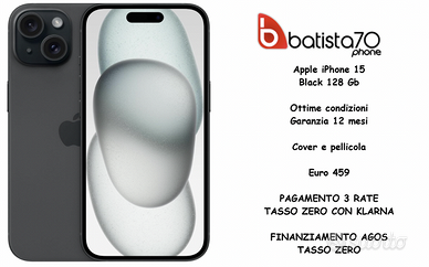 Apple iPhone 15 Black 128 Gb