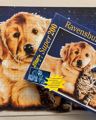 Puzzle Ravensburger luminescente cane e gatto