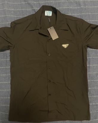 Camicia prada nera da uomo