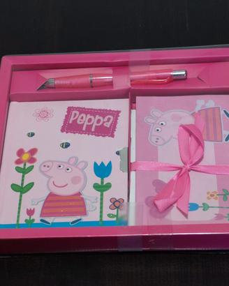 Cofanetto Peppa Pig: agenda, penna, fogli lettera
