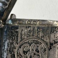 Portafiammiferi Antico Argento Sterling Birmingham