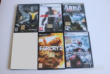 Lotto 5 videogiochi per PC tipo sparatutto