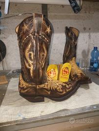 Stivali  Sendra Texani in pelle e Pitone 