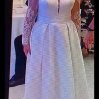 Abito sposa sartoriale mikado e pizzo chantilly