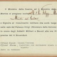 Marina ricevimento Palazzo Chigi Roma 1920 Meda