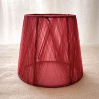 paralume conico bordeaux in tessuto vintage 