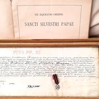 Decreto nomina Ordine equestre San Silvestro Papa.