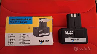 Batteria Gesipa 14,4V Li-Ion AccuBird FireBird
