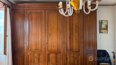 Grande armadio 6 ante in legno stile classico