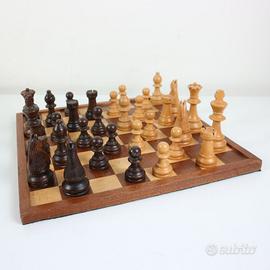 SCACCHIERA ARTIGIANALE ANNI 70 SCACCHI INGLESI