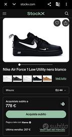 Air Force 1 Utility Low Black tg 44