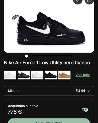 Air Force 1 Utility Low Black tg 44