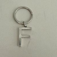 Portachiavi lettera F in argento 925 Made in Italy