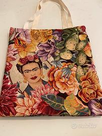 Shopping/tote bag in tessuto gobelin jacquard