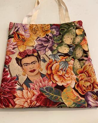 Shopping/tote bag in tessuto gobelin jacquard