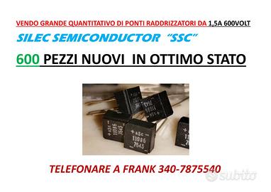 Ponti diodi 110B6 1,5A Volt 600 Silec  600 Pezzi