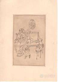 stampa quadro scena galante sul divano