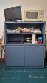 mobile soggiorno/libreria blu carta da zucchero 