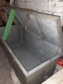 BAULE IN ZINCO RINFORZATO USO MILITARE 2 GUERRA