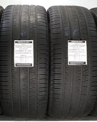 4 PNEUMATICI USATI 275/45R21 110Y SC VERDE AS PIRE