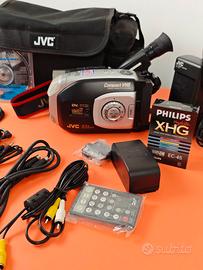 Videocamera JVC anni  90 vintage VHSC con accessor