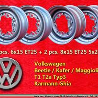 4 cerchi Volkswagen Maggiolino Buggy 6x15 8x15 5x2