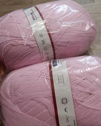 gomitoli giganti di lana acrilico rosa 