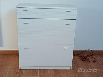 scarpiera bianco laccato