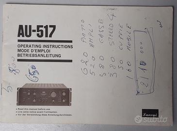 Sansui AU-517 Manuale