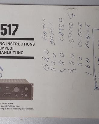 Sansui AU-517 Manuale