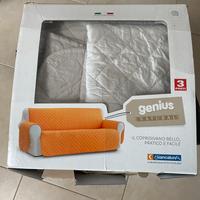 Copridivano panna/beige doubleface