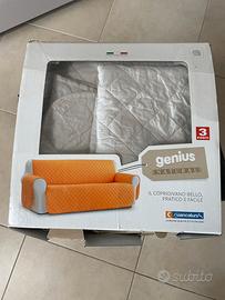 Copridivano panna/beige doubleface