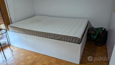 letto contenitore 1 piazza e mezzo + materasso