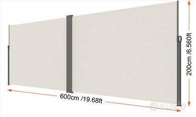 Tenda paravento orizzontale doppia