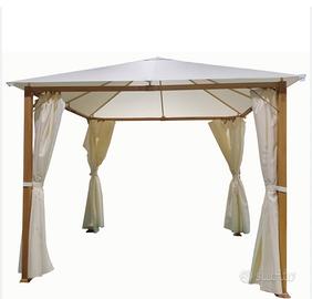 Gazebo metallo effetto legno nuovo