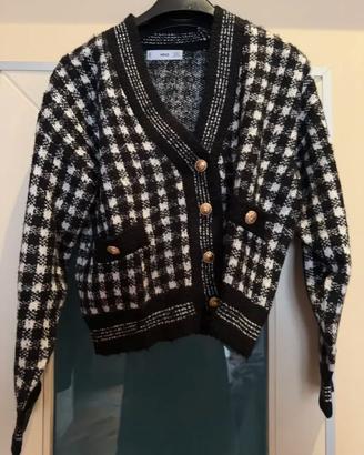 Cardigan pied de poule Mango