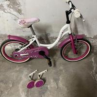 Bicicletta da bambina 4-7 anni con rotelle 16"
