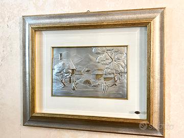 Quadro Ottaviani 1945 argento 925 originale