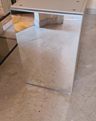 Pensile Ikea a specchio con 2 mensole in vetro  