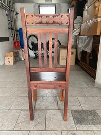 Sedie in legno massello artigianali