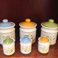 Set di 6 barattoli di ceramica nuovi