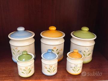Set di 6 barattoli di ceramica nuovi