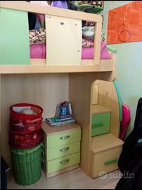 Cameretta compatta a soppalco