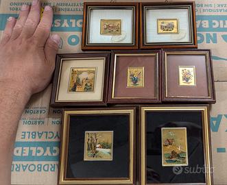 Miniature su foglia d'oro 23k