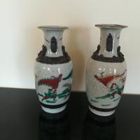 Coppia di vasi cinesi antichi di "Nanchino"