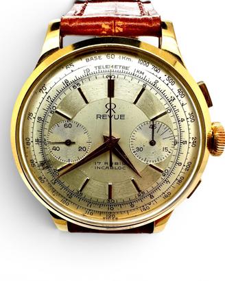 REVUE orologio cronografo in oro giallo
