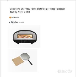 Electroline EKFP1230 Forno Elettrico per Pizza 1 p