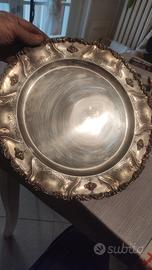 Vassoio in argento 800 cesellato a mano