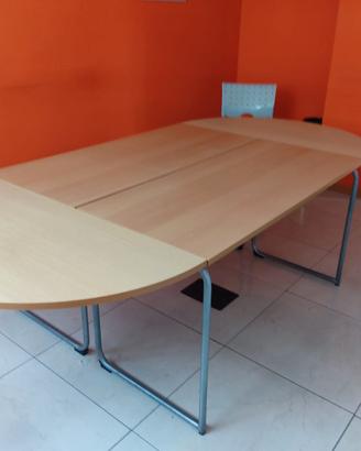 Tavolo riunioni ovale-rettangolare. Faggio. IKEA