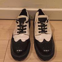 Scarpe Prada stringate in pelle Bi-color 